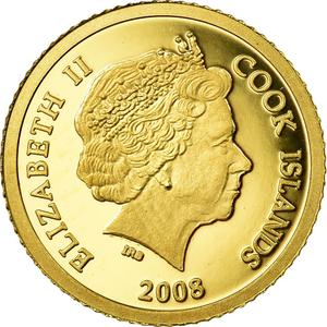 Cook Islands / Five Dollars Gold 2008 Aristotle - obverse photo