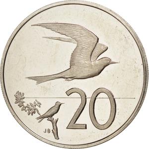 Cook Islands / Twenty Cents 1974 - reverse photo