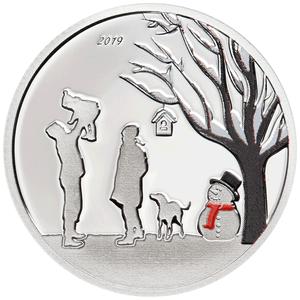 Cook Islands / Silver Tenth-Ounce 2019 Winter Wonderland Globe - reverse photo