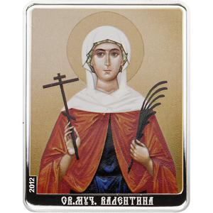 Cook Islands / Five Dollars Silver 2012 Patron Saints - St Valentina - reverse photo