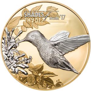 Cook Islands / Five Dollars Silver 2017 Shades of Nature - Hummingbird - reverse photo