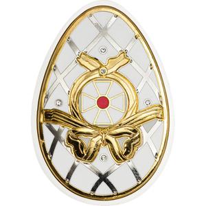 Cook Islands / Five Dollars Silver 2014 Imperial Egg in White - reverse photo