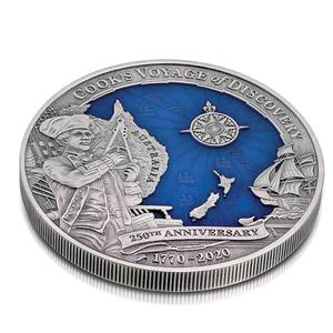 Cook Islands / Silver Three Ounces 2020 Captain Cook Voyage of Discovery - obverse photo