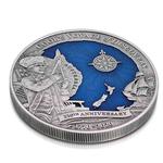 Silver Three Ounces 2020 Captain Cook Voyage of Discovery: Photo Coin, Cook Islands, Silver Three Ounces 2020 Captain Cook Voyage of Discovery / thumbnail