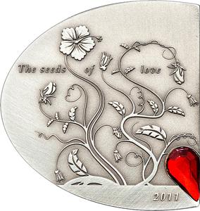 Cook Islands / Five Dollars Silver 2011 The Seeds of Love - reverse photo