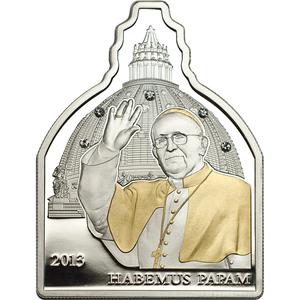 Cook Islands / Five Dollars Silver 2013 Habemus Papam - reverse photo
