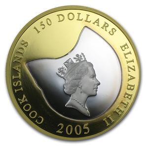 Cook Islands / Gold and Silver Two Ounces 2005 Great White Shark - obverse photo