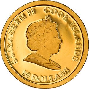 Cook Islands / Ten Dollars Gold 2008 Gorch Fock - obverse photo