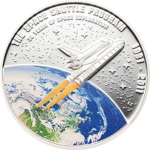 Cook Islands / One Dollar 2012 The Space Shuttle Program - reverse photo