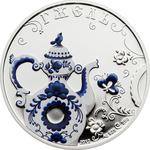 Cook Islands / Five Dollars Silver 2013 Gzhel Ceramics - reverse photo
