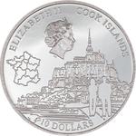 Silver Two Ounces 2023 Mont-Saint-Michel: Photo Coin, Cook Islands, Silver Two Ounces 2023 Mont-Saint-Michel / thumbnail