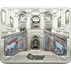 Cook Islands / Ten Dollars Silver 2014 Palace of Caserta - reverse photo