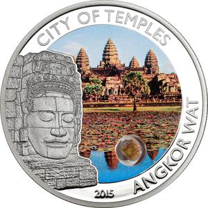 Cook Islands / Five Dollars Silver 2015 Angkor Wat - reverse photo