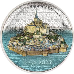 Cook Islands / Silver Five Ounces 2023 Mont-Saint-Michel - reverse photo