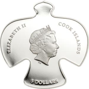 Cook Islands / Five Dollars Silver 2015 World Peace Day - obverse photo