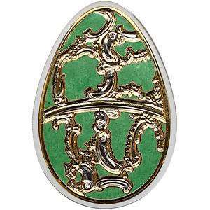 Cook Islands / Five Dollars Silver 2013 Imperial Egg in Olive - reverse photo