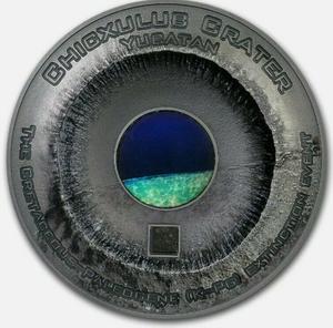 Cook Islands / Silver Three Ounces 2019 Chicxulub Crater - obverse photo