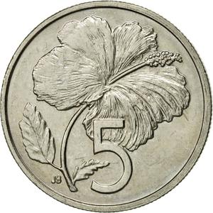 Cook Islands / Five Cents 1992 - reverse photo