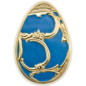 Cook Islands / Five Dollars Silver 2010 Imperial Egg in Blue - reverse photo