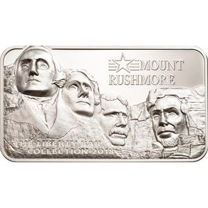 Cook Islands / Silver Two Ounces 2018 Mount Rushmore - reverse photo