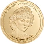 Cook Islands / Five Dollars Gold 2017 In Memory of Princess Diana - reverse photo