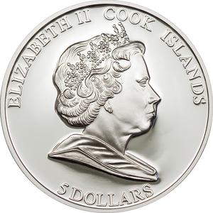 Cook Islands / Five Dollars Silver 2011 World of Flowers - Daisy - obverse photo