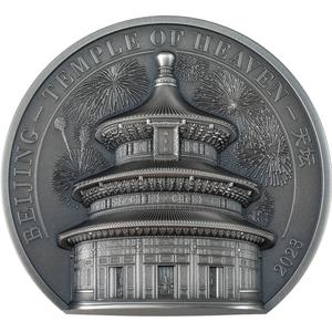 Cook Islands / Silver Five Ounces 2023 Beijing - Temple of Heaven - reverse photo