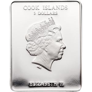 Cook Islands / Five Dollars Silver 2012 St Panteleimon - obverse photo