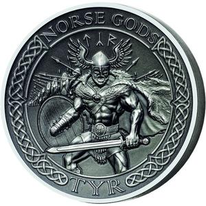 Cook Islands / Silver Two Ounces 2015 Norse Gods - Tyr - reverse photo