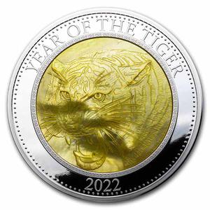 Cook Islands / Silver Five Ounces 2022 Year of the Tiger - reverse photo