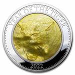 Silver Five Ounces 2022 Year of the Tiger: Photo Coin, Cook Islands, Silver Five Ounces 2022 Year of the Tiger / thumbnail