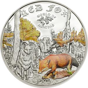 Cook Islands / Silver Half Ounce 2014 Red Fox - reverse photo