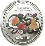 Silver Ounce 2013 Year of the Snake - Happiness: Photo Coin, Cook Islands, Silver Ounce 2013 Year of the Snake / thumbnail
