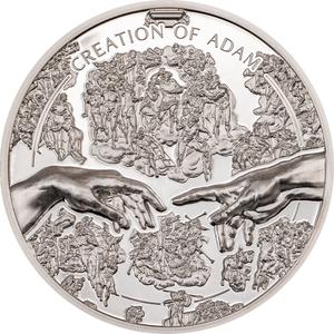 Cook Islands / Silver Ounce 2023 X-Ray - Creation of Adam - reverse photo