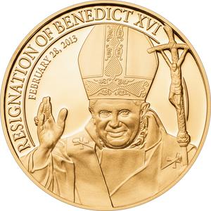 Cook Islands / One Dollar 2013 Resignation of Benedict XVI - reverse photo