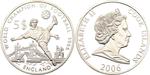 Silver Twenty Grams 2006 World Champion of Football: Photo Coin, Cook Islands, Silver Twenty Grams 2006 World Champion of Football / thumbnail