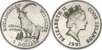 Five Dollars 1991 Endangered Wildlife - Capricorn: Photo Coin, Cook Islands, Five Dollars 1991 Endangered Wildlife - Capricorn / thumbnail