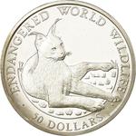 Cook Islands / Fifty Dollars 1990 Lynx - reverse photo