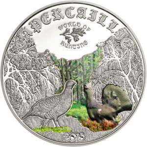 Cook Islands / Silver Half Ounce 2015 Capercaillie - reverse photo
