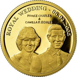 Cook Islands / Ten Dollars Gold 2005 Royal Wedding - obverse photo