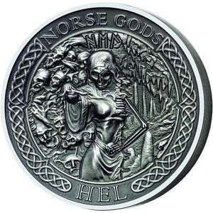 Cook Islands / Silver Two Ounces 2015 Norse Gods - Hel - reverse photo