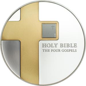 Cook Islands / Silver Ounce 2016 The Holy Bible - Four Gospels - reverse photo