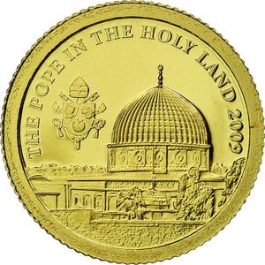 Cook Islands / One Dollar Gold 2009 Pope in Jerusalem - obverse photo