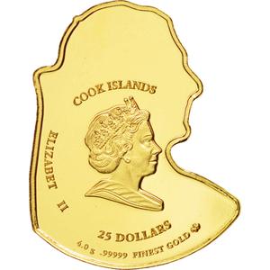 Cook Islands / Gold Four Grams 2007 Pope Benedict XVI - obverse photo