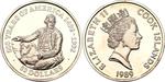 Silver Ounce 1989 Discovery of America: Photo Coin, Cook Islands, Silver Ounce 1989 Discovery of America / thumbnail