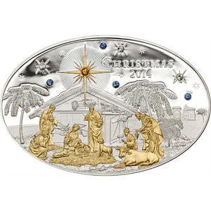 Cook Islands / Five Dollars Silver 2014 Christmas - reverse photo