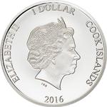 One Dollar Silver 2016 Queen Elizabeth II Birthday: Photo Coin, Cook Islands, One Dollar Silver 2016 Queen Elizabeth II Birthday / thumbnail