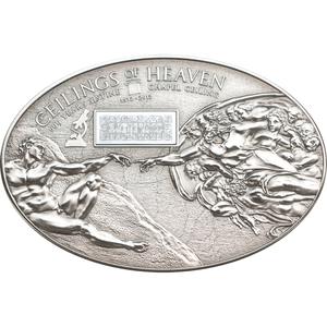 Cook Islands / Five Dollars Silver 2012 Sistine Chapel Ceiling Nano - reverse photo