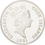 Five Dollars 1991 First Man on the Moon: Photo Coin, Cook Islands, Five Dollars 1991 First Man on the Moon / thumbnail