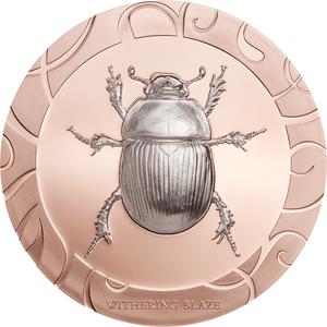 Cook Islands / Silver Ounce 2017 Scarab - Withering Blaze - reverse photo